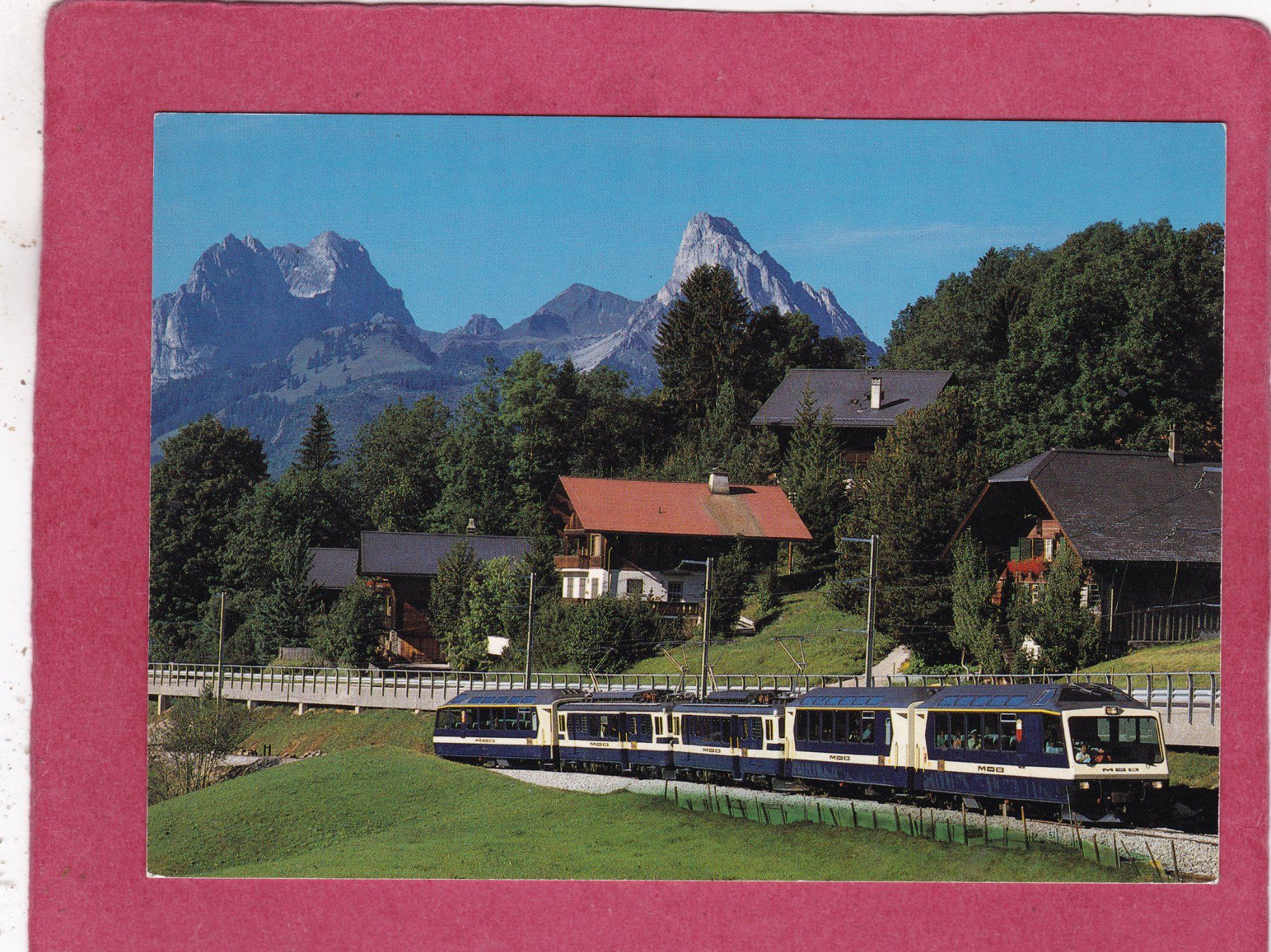 Cartoline postali: MOB Panoramazug Bahn Gummfluh Rüblihorn – Usato da Herisau venduto da Lisegrat2008