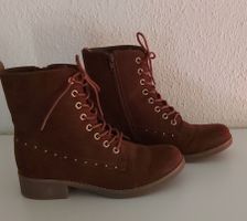 Damen Stiefel braun Schnürung mit Nieten Grösse 39