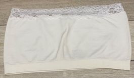 Top elastisch Spitze BH-Ersatz weiss/elfenbein