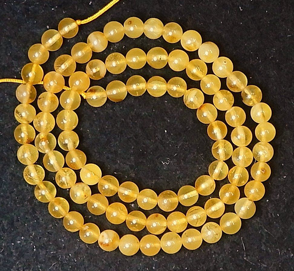 Catenine: 1 Strang echte baltische Bernstein Perlen 5  mm – Usato da Müllheim Dorf venduto da GUENI01