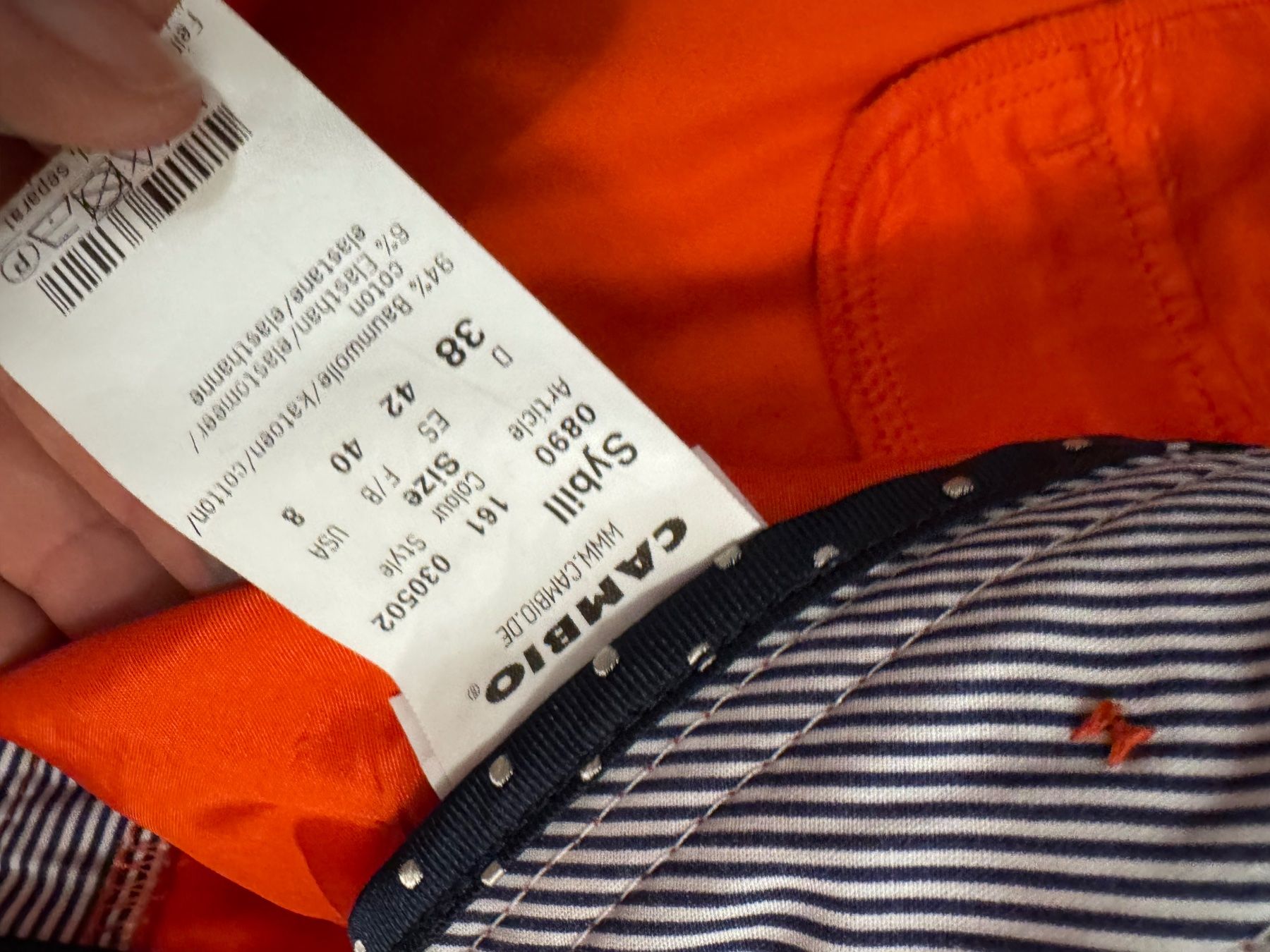 Cambio Pantaloni: Cambio Orange Hose Gr. 38 – Usato da Eichberg venduto da OanaB 5