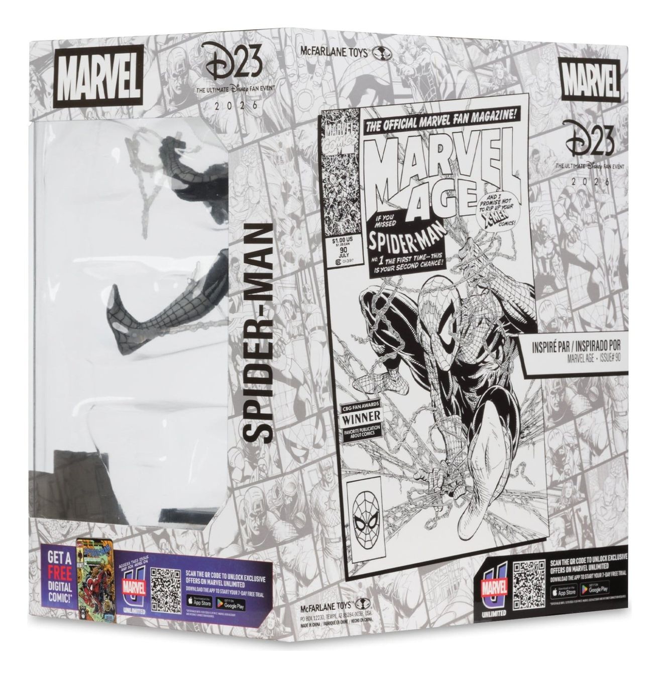 Marvel 1/10 Spider-Man (Marvel Age #90) (Line Art) 18 cm (Neuf avec ...