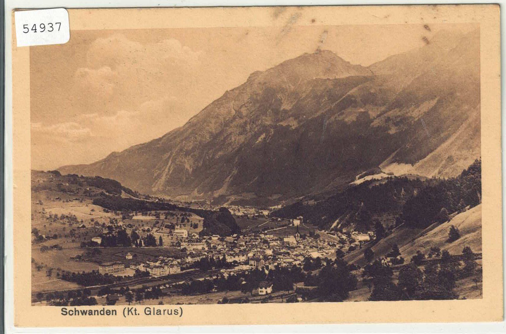 Cartoline postali: Schwanden GL - Generalansicht – Usato da Ettingen venduto da Kartenplanet