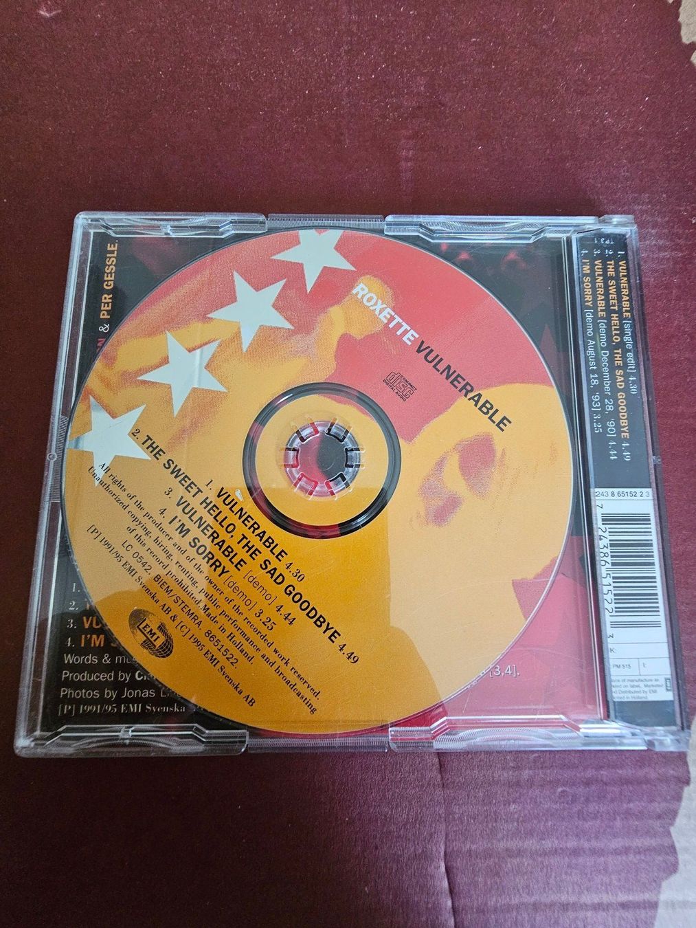 CD: CD Single - Roxette – Vulnerable (1995) – Usato da Biberist venduto da Foolio0 1