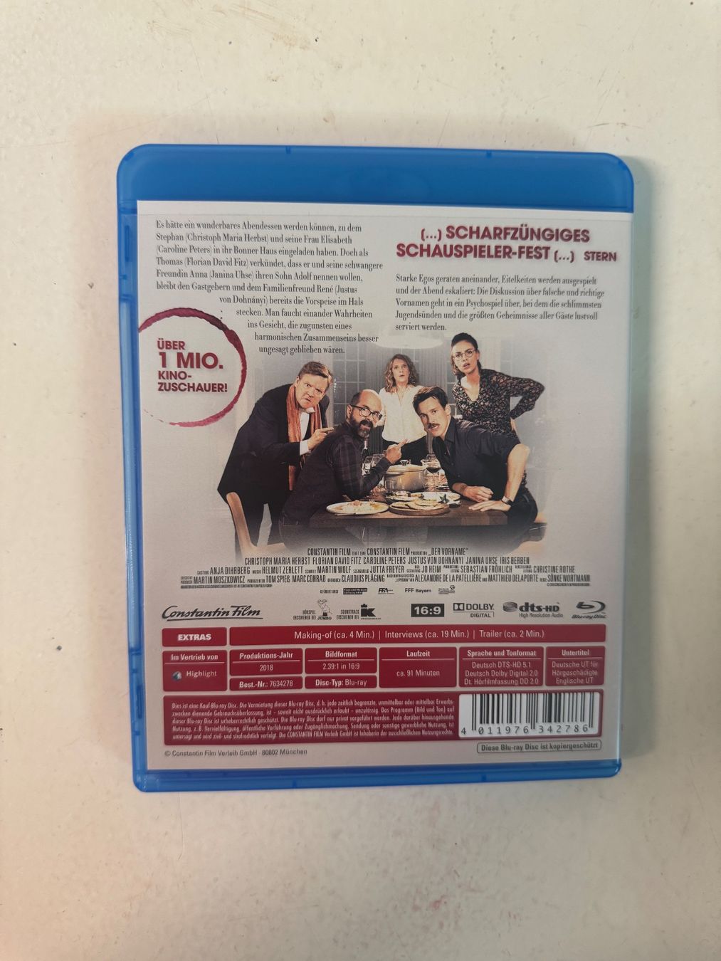 Tutti i DVDs: DER VORNAME. (BLU-RAY) – Usato da Basel venduto da san_2qlq 1