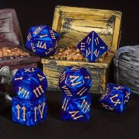 Dungeons and Dragons d&d dnd römische Zahlen Würfel Blue