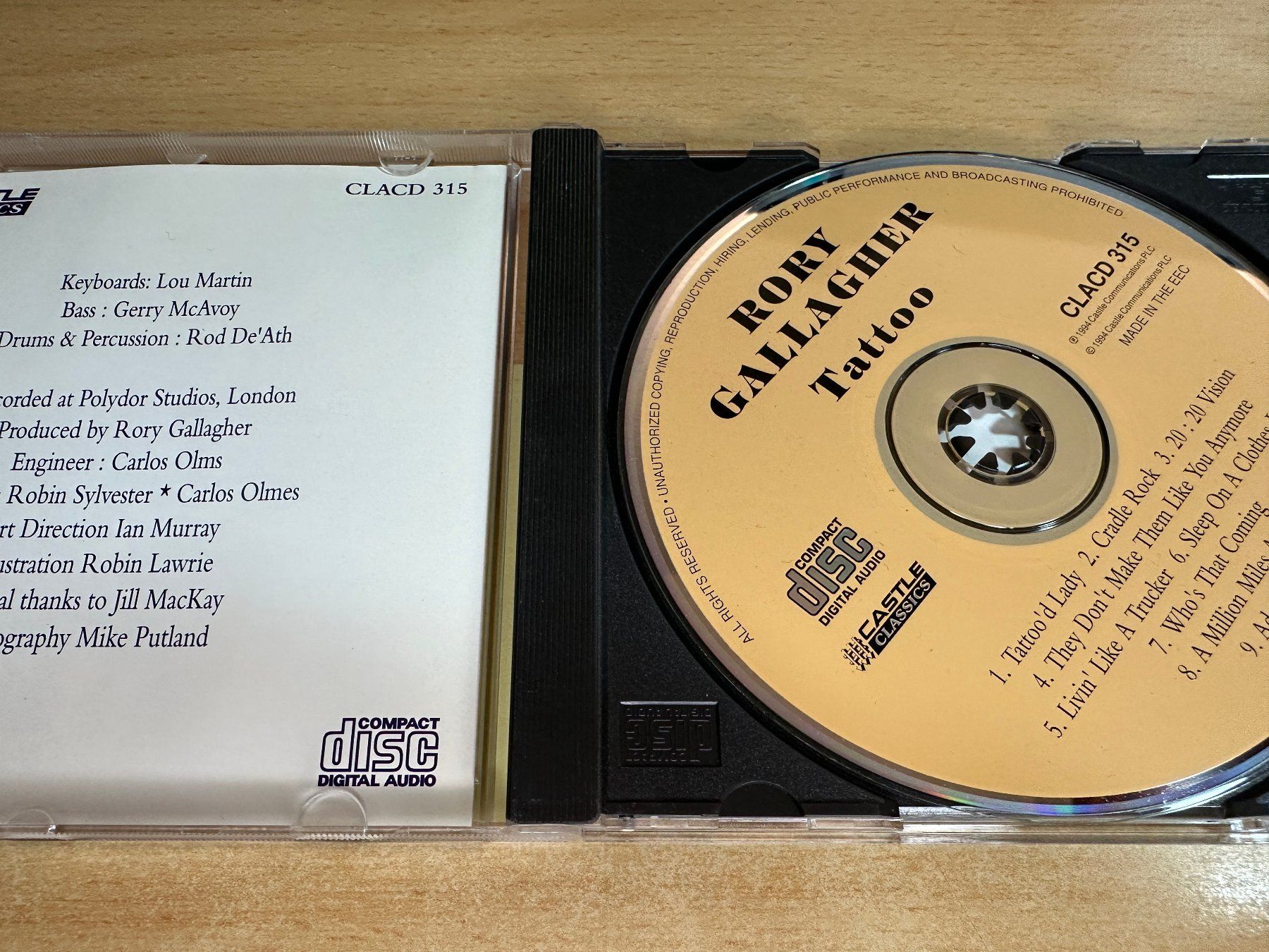 CD: G5 Rory Gallagher – Tattoo – Usato da Rikon im Tösstal venduto da Alpenmutz 2
