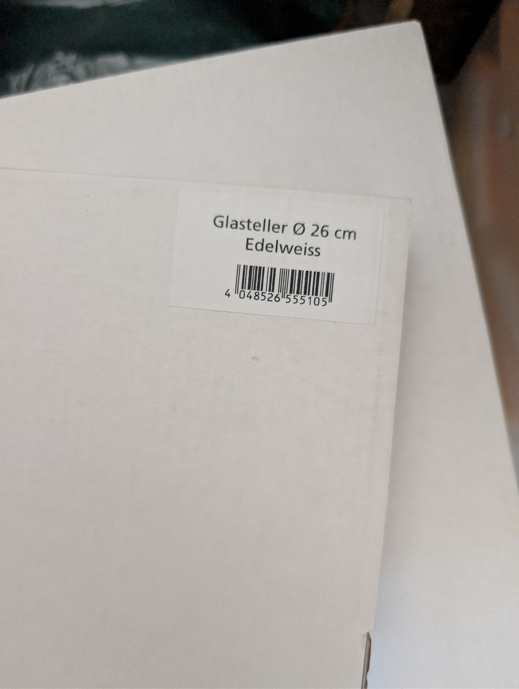 Teller: Glasteller Edelweiß  – Neu und originalverpackt aus Bern von berneroberlaenderin 1