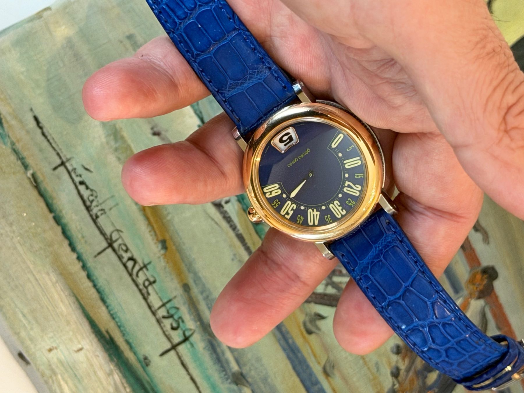 Patek Philippe Orologi: Gerald Genta Öl auf Leinwand, patek Philippe Royal Oak – Usato da Zürich venduto da cen_l6yy 6