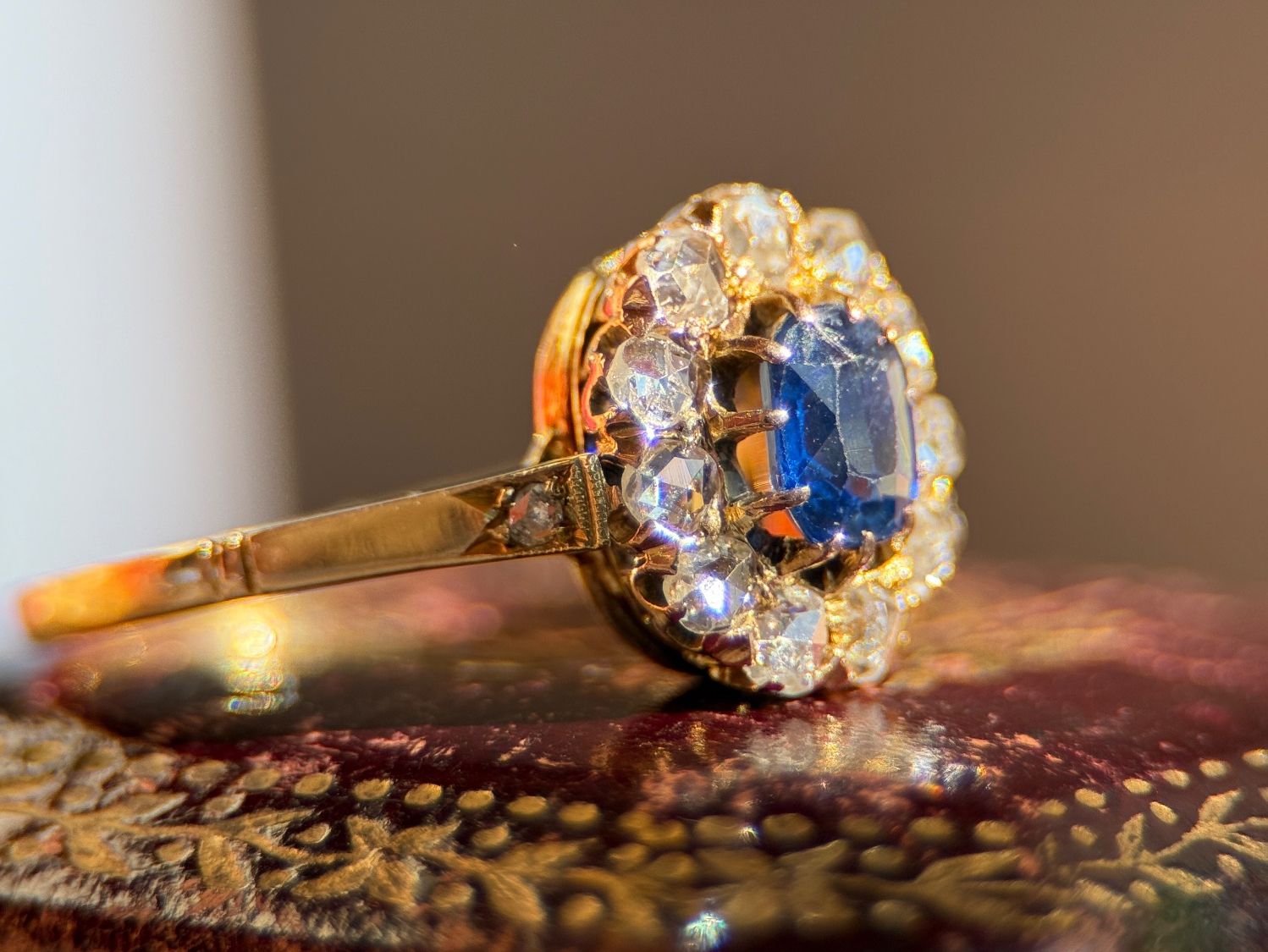 Ringe: Antik Saphir-Diamant-Ring , 14K Gold – Gebraucht aus Embrach von estzeh1 6