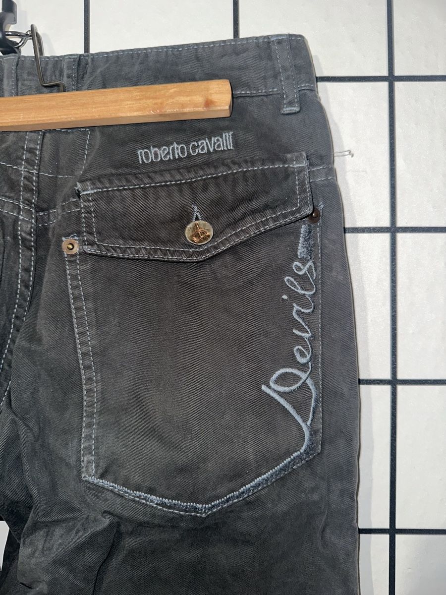 Roberto Cavalli Pantaloni: Roberto Cavalli Devils Grey Cotton Pants Sz. S – Usato da Genève venduto da ravehotline 2