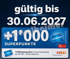 + 1000 Superpunkte Bon auf den Einkauf / NEUER Code bis 2027