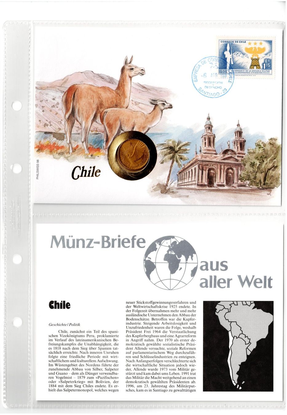 Alle Münzen: Chile_1998_Münzbrief mit Beschreibung – Gebraucht aus Hombrechtikon von Fraese01