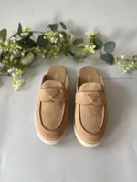 Prada Suede Mules Beige / Wildleder Pantoletten – Neu Gr. 37