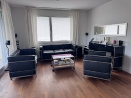Polstergruppe Le Corbusier, Replika, Sessel, 2er und 3er