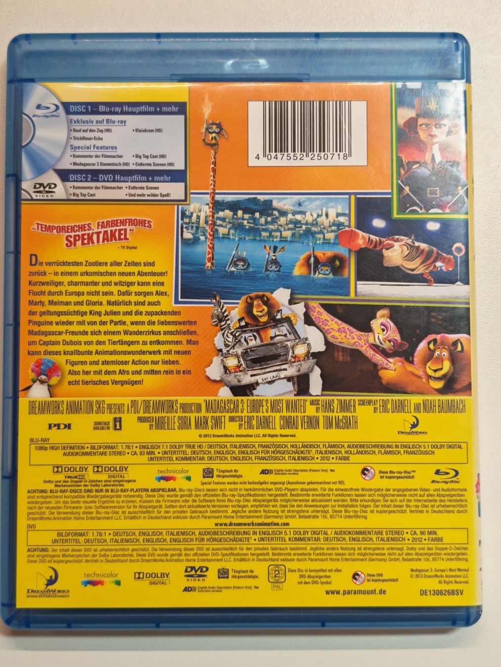 Tutti i DVDs: Madagascar 3 - Flucht durch Europa – Usato da Liestal venduto da Kratzilla 2