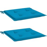 vidaXL Gartenstuhl-Kissen 4Stk. Blau 50x50 Oxford-Gewebe Neu