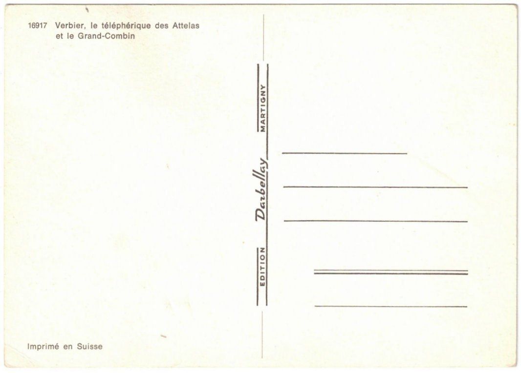Cartoline postali: Verbier - Luftseilbahn Attelas – Usato da Binningen venduto da Mountainrider 1