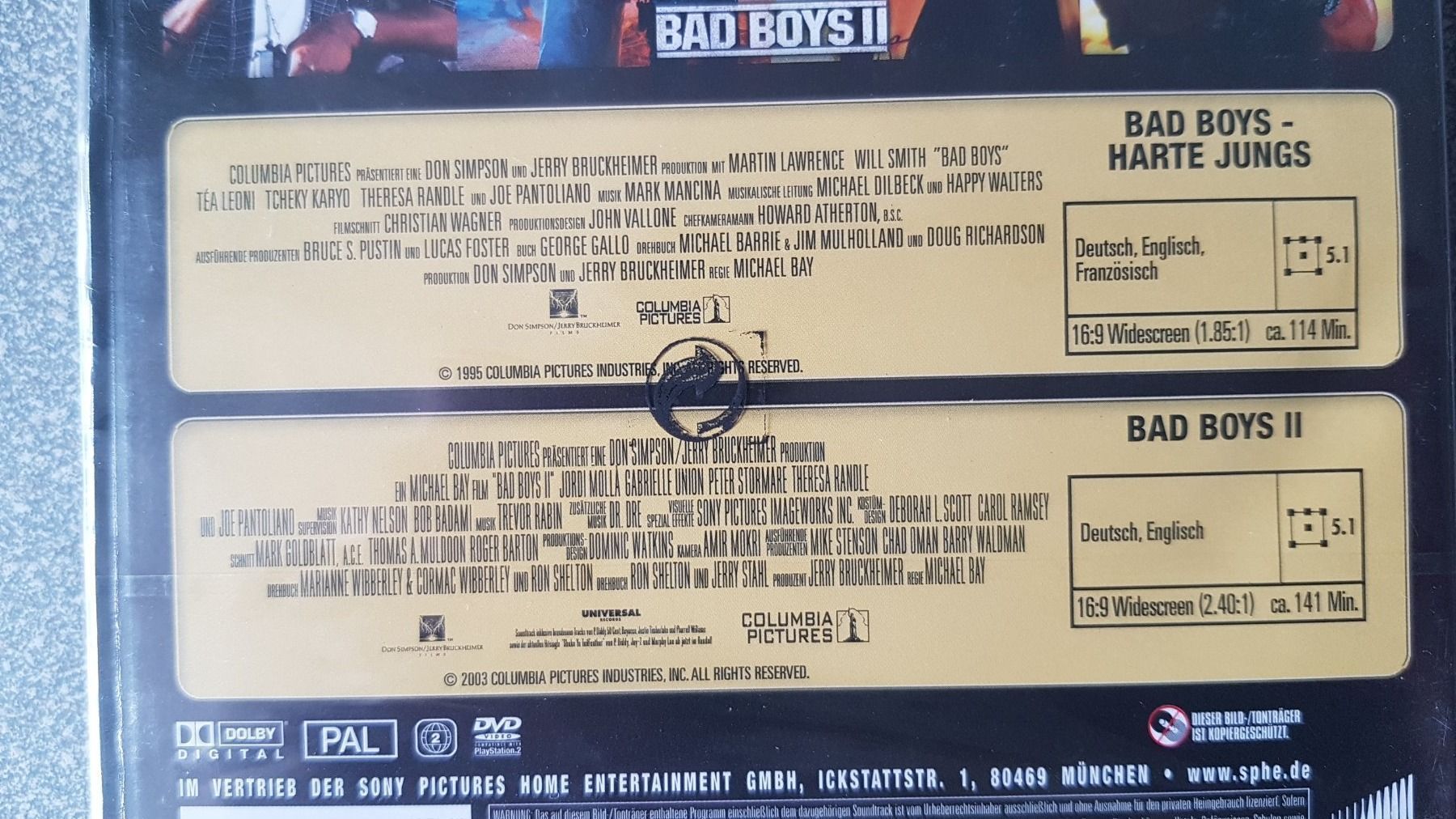 Alle DVDs: "DVD Set - Bad Boys 1 & 2 / Will Smith – Gebraucht aus Oetwil am See von fineli2 1