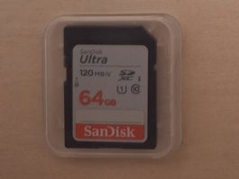 SanDisk Ultra SDXC Speicherkarte 64 GB 120 MB/s