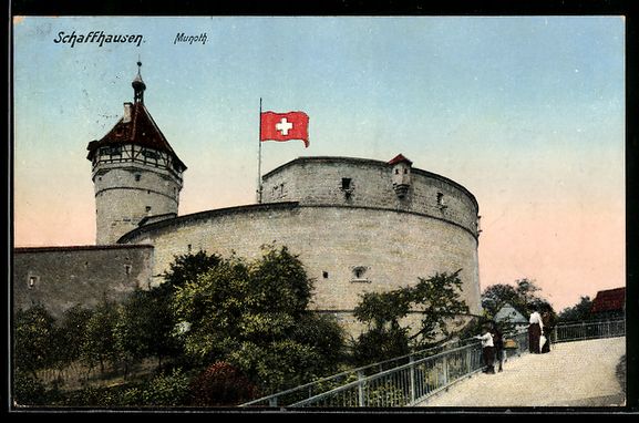 Cartoline postali: AK Schaffhausen, Munot – Usato da Berlin venduto da bartko-reher