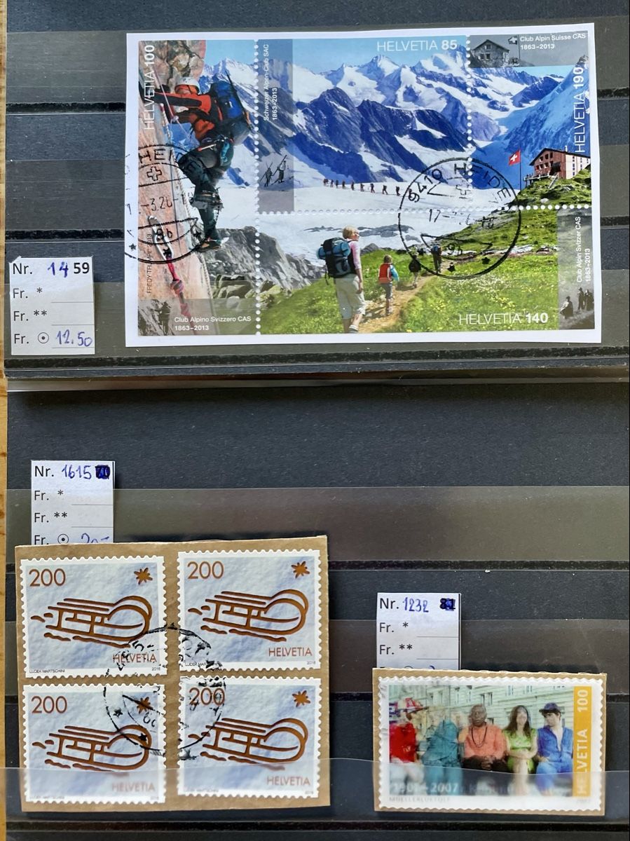 Tutti i francobolli: Schweiz Briefmarken Lot 2007/2013/2016 Block  – Usato da Rorschach venduto da Ziltenera