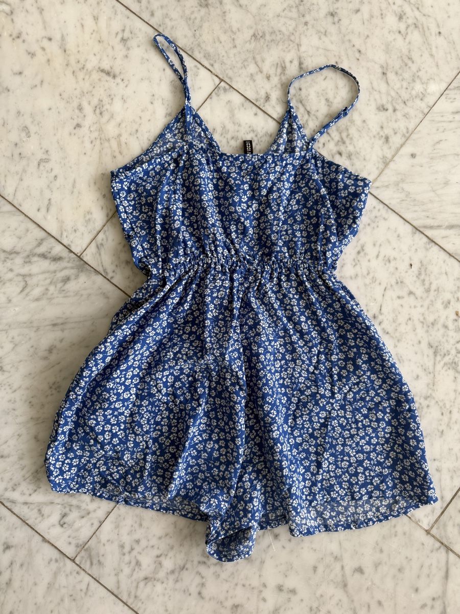 H&M Jumpsuits: Jumpsuit, Gr. 38, Blau mit Blumen, Damen – Neu (gemäss Beschreibung) aus Seewen SO von HappyHappyHappy 1