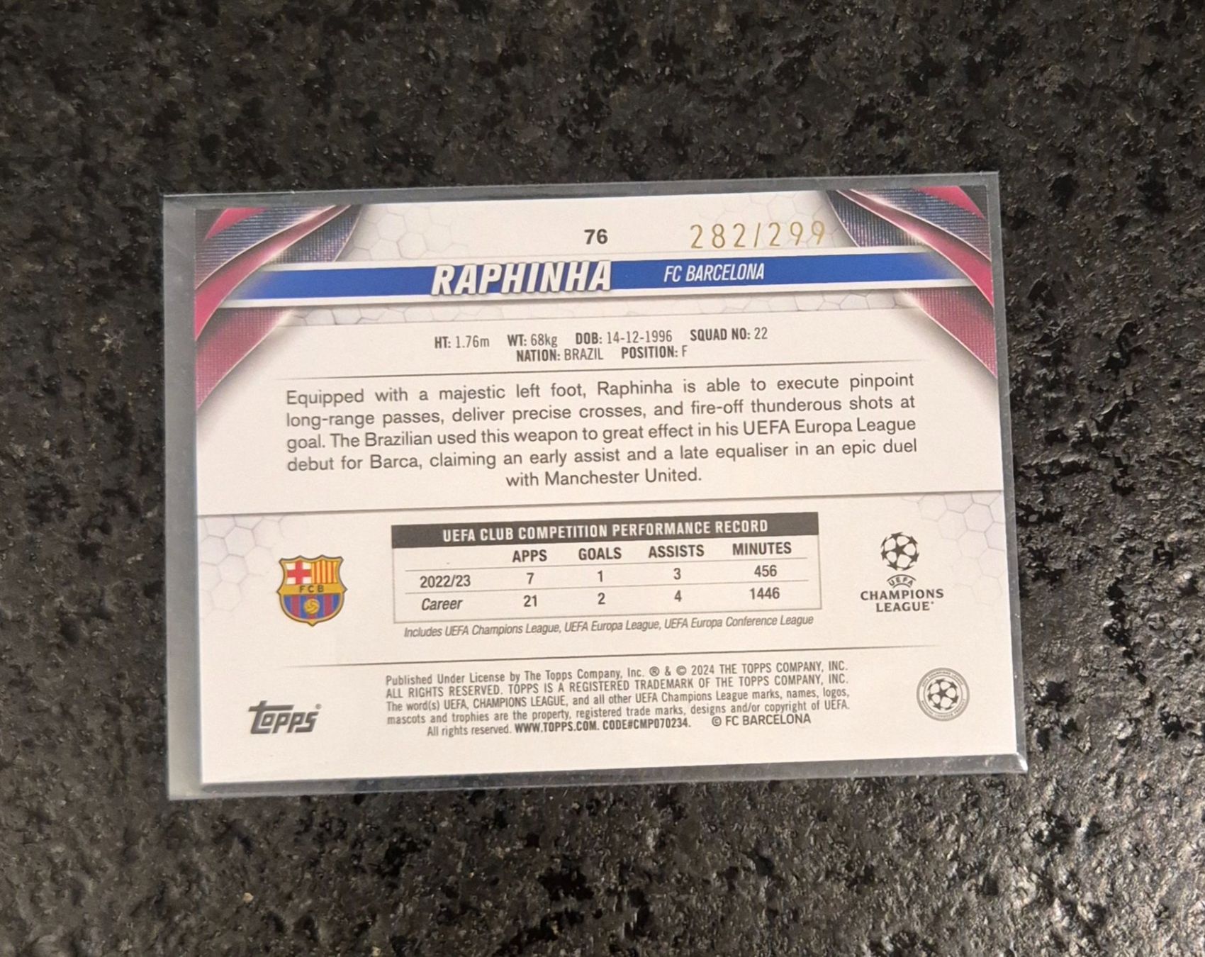 Topps Carte collezionabili: Raphinha /299 - Barcelona - Topps – Nuovo (secondo la descrizione) da Burg AG venduto da Danoe 1