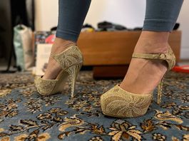 Stylischer Schuh, gr.39 high heels 