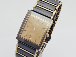 Rado DiaStar Titan/Keramik schwarz/gold vintage