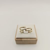 Gold Ring Brillant 14KT 585 Gold 0.05 ct  Gr 55