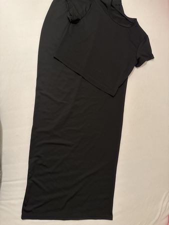 Schwarzes Sommer Set, Gr. S, Rock & Top neu