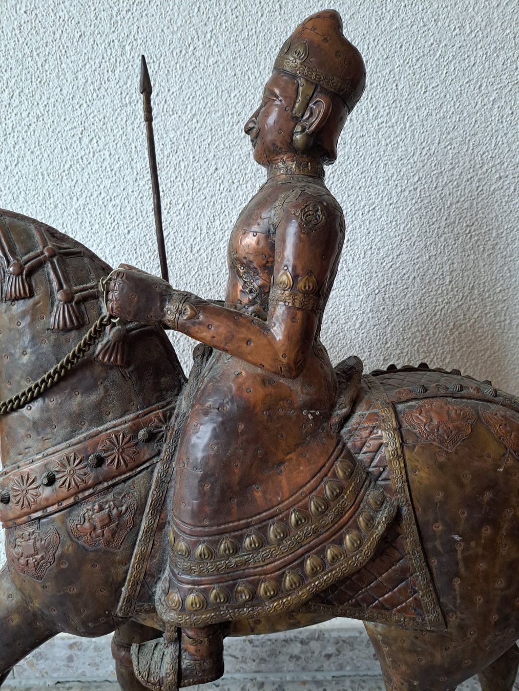 Sculture & Statue: Pferd mit Reiter, indisch – Usato da Willisau venduto da afb123 1