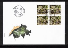 2009  FDC  4er Wildkatze aus ABO