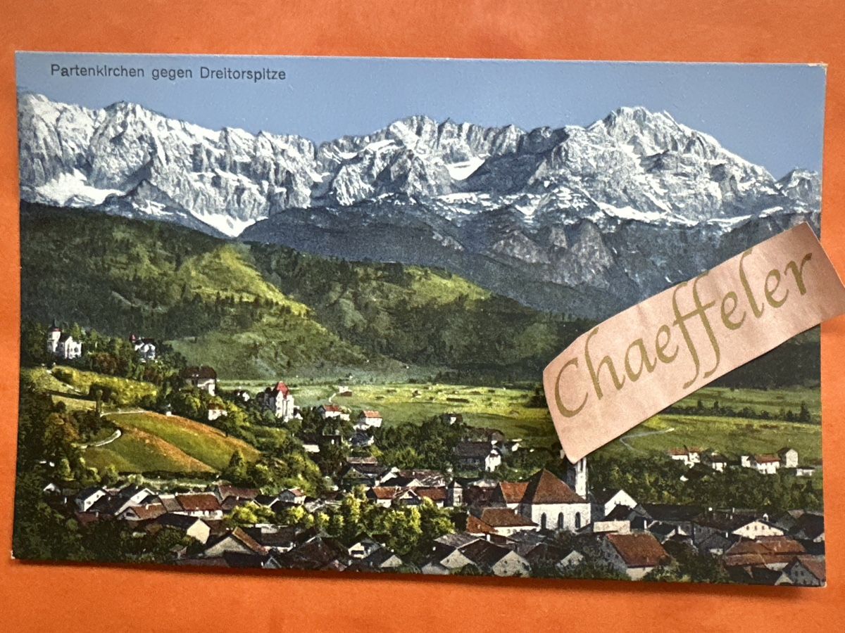 Cartes postales: Ansichtskarte Partenkirchen gegen Dreitorspitze  – D'occasion à Zürich par Chaeffeler