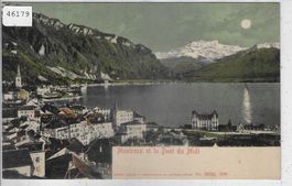 Montreux et la Dent du Midi - Mondschein