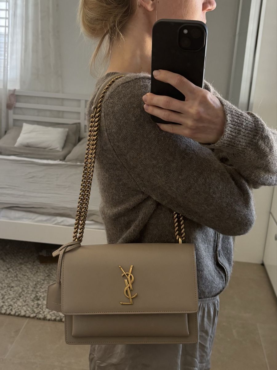 Saint Laurent Borse da donna: YSL Medium Sunset beige rosa Leder – Nuovo (secondo la descrizione) da Zürich venduto da car_9sdb 8