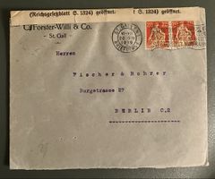 Zensur-Brief aus St. Gallen, 1919, Top Zustand!