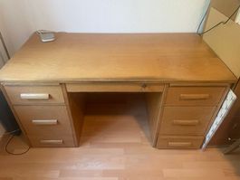 Grosser aus Schreibtisch Holz mit Schubladen gebraucht