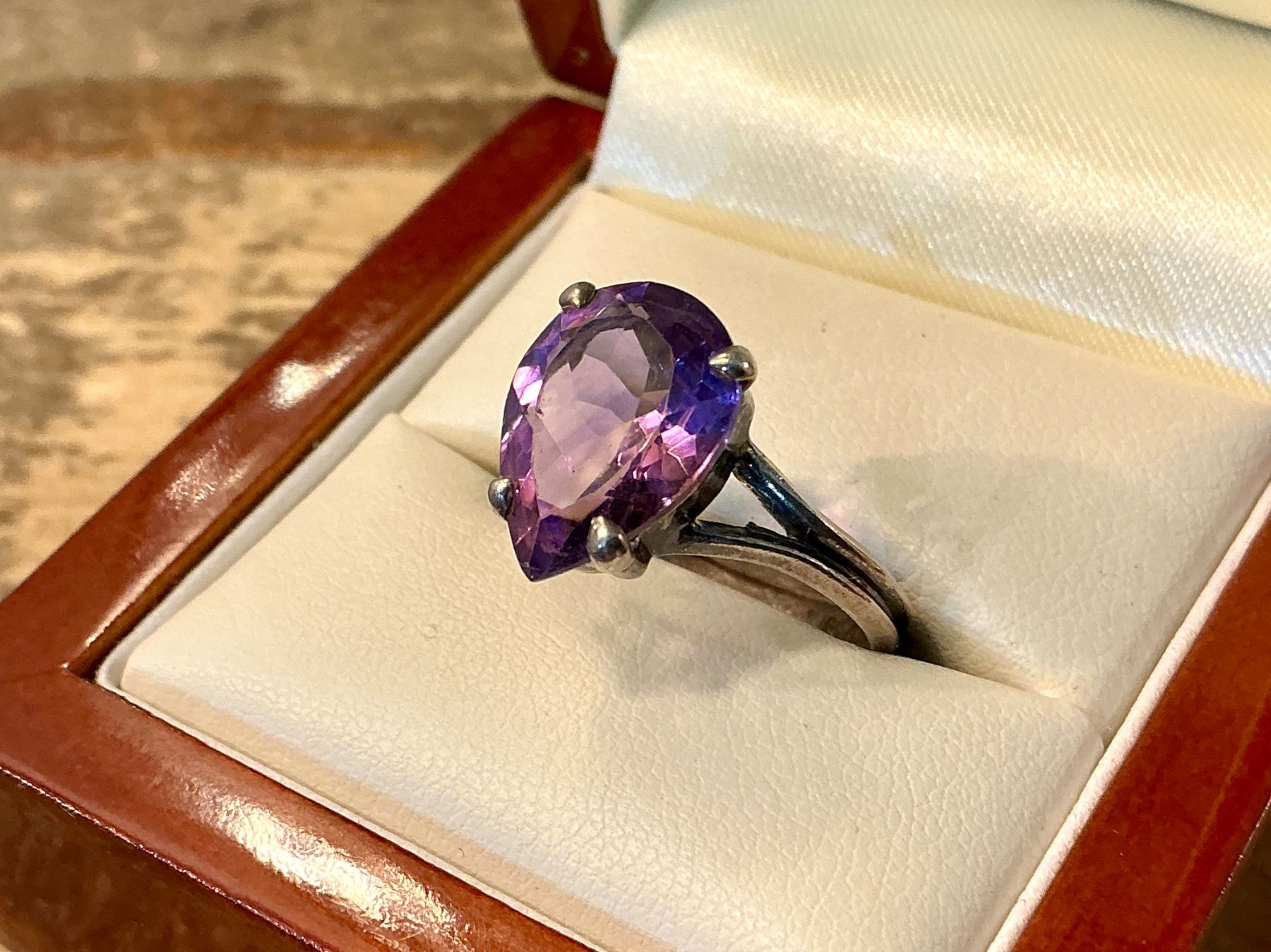 Anelli: VINTAGE RING STERLING 925 AMETHYST, GR.55 – Usato da Biglen venduto da Limarkt