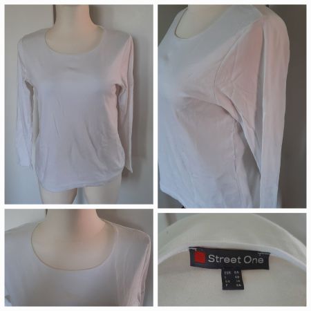 ***STREET ONE*** LangarmShirt weiss Gr. 44