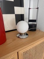 Tischlampe / Kugellampe aus Chrom & Milchglas dimmbar touch