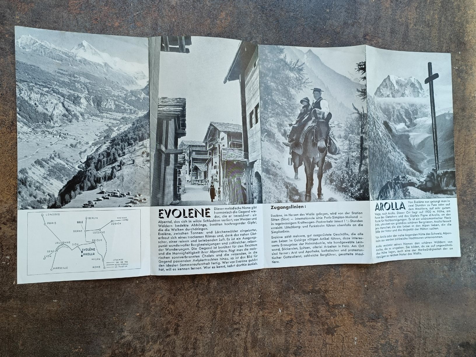 Documents: Alter Prospekt / Evolene - Arolla VS Ausgabe ca. 1939 – D'occasion à Brugg AG par Ente015 2