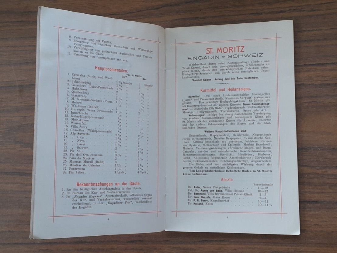 Documenti: Broschüre St. Moritz ca. 1910 + 2 Landkarten – Usato da Mörschwil venduto da lindaswunderkiste 3