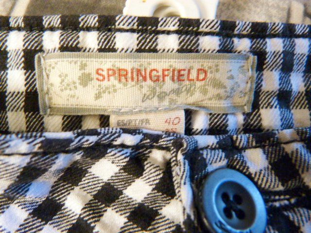 Hosen: Hotpants Springfield, Gr. 40, schwarz-weiss kariert %% – Gebraucht aus Nunningen von Fashion-Ave51 2