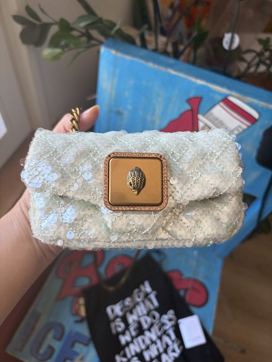 Kurt Geiger Borse da donna: Kurt Geiger The Pimlico mini bag sequins light blue – Nuovo (secondo la descrizione) da Kreuzlingen venduto da sup_n8xd 1