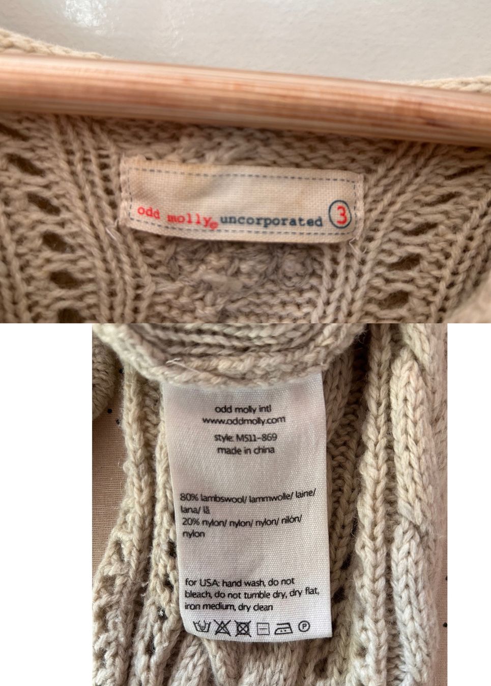 Odd Molly Giacche: Odd Molly Strickjacke mit Kapuze, Grösse 3 – Usato da St.Gallen venduto da cbr_5mvv 4