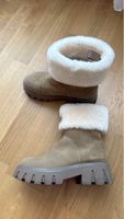 Winter boots beige with fur lining size 38, 5 good condition