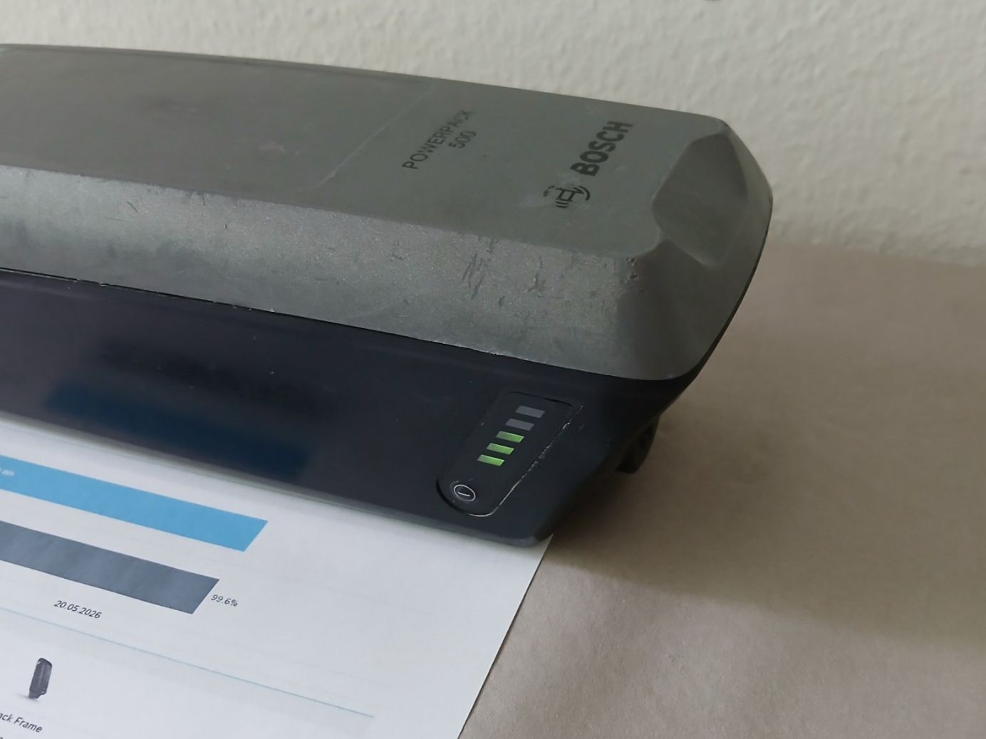 Bosch Akkus: Powerpack 500 Akku - 498Wh 99.6% mit Bosch Messbericht – Gebraucht aus Winterthur von .-thx-. 2