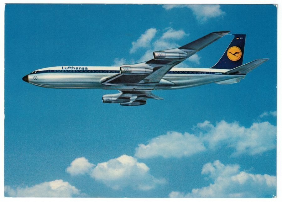 Cartoline postali: Boeing 707 Intercontinental Jet Lufthansa – Usato da Frauenfeld venduto da POML
